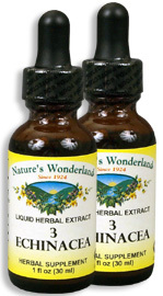 3 Echinacea Liquid Extract, 1 fl oz / 30 ml each (Nature's Wonderland)