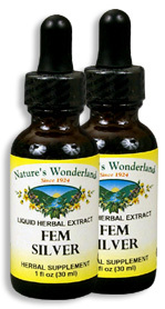 Fem Silver - Menopause Formula, 1 fl oz / 30 ml each (Nature's Wonderland)