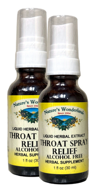 Throat Relief Spray, 1 fl oz / 30 ml each (Nature's Wonderland)