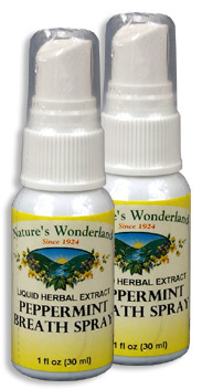 Peppermint Breath Spray, 1 fl oz/ 30 ml each (Nature's Wonderland)