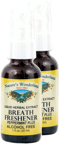 Peppermint Plus Breath Freshener Spray, 1 fl oz/ 30 ml each (Nature's Wonderland)