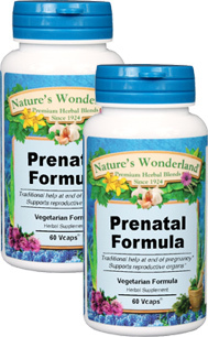 Prenatal Formula- 475 mg, 60 Veg Capsules each  (Nature's Wonderland)