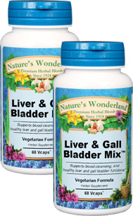 Liver and Gallbladder Mix&#153; - 475 mg, 60 Veg Capsules each  (Nature's Wonderland)