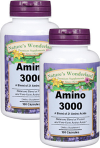 Amino 3000 Capsules, 100 capsules each (Nature's Wonderland)