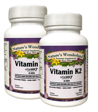 Vitamin K2 - 45 mcg, 60 Vegetarian Capsules each (Nature's Wonderland)