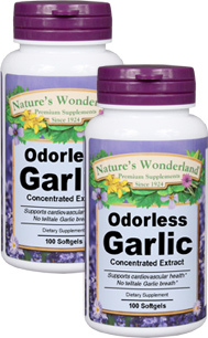 Garlic Extract, Odorless - 25 mg, 100 softgels each (Nature's Wonderland)