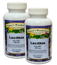 Lecithin - 1200 mg, 70 softgels each (Nature's Wonderland)