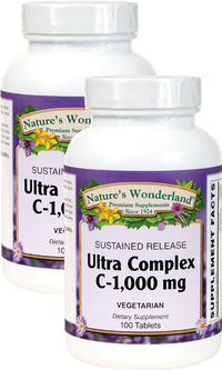 C-1000 Ultra Complex Sustained Release, 100 Tablets each (Nature's Wonderland)