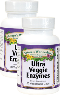 Ultra Veggie Enzymes, 60 Vegetarian Capsules each (Nature's Wonderland)