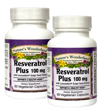 Resveratrol Plus - 100 mg, 60 Veg Capsules each (Nature's Wonderland)