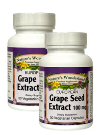 Grape Seed Extract &#150; 100 mg, 30 Veg Capsules each (Nature's Wonderland)
