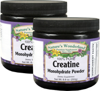 Creatine Monohydrate Powder, 8.8 oz each (Nature's Wonderland)