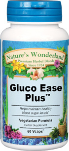 Gluco Ease Plus&#153; - 525 mg, 60 Veg Capsules&#153; (Nature's Wonderland)