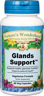 Glands Support&#153; - 475 mg, 60 Veg Capsules  (Nature's Wonderland)
