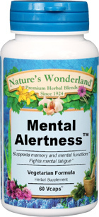 Mental Alertness&#153; - 450 mg, 60 Veg Capsules (Nature's Wonderland)