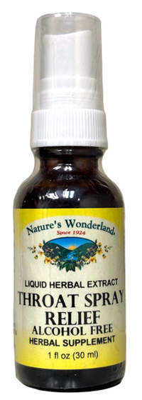 Throat Relief Spray, 1 fl oz / 30 ml (Nature's Wonderland)