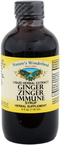 Ginger Zinger Immune Syrup, 4 fl oz (Nature's Wonderland)