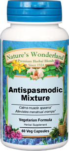 Antispasmodic Mixture - 575 mg, 60 Veg Capsules (Nature's Wonderland)