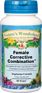 Female Corrective Combination&#153; - 500 mg, 60 Veg Capsules  (Nature's Wonderland)