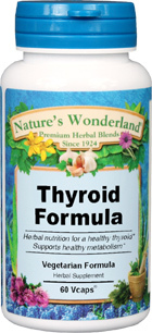 Thyroid Formula - 625 mg, 60 Veg Capsules   (Nature's Wonderland)