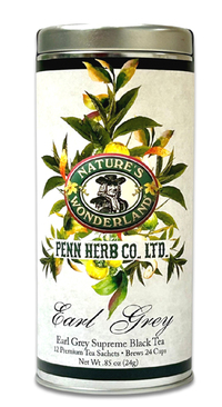 Earl Grey Black Tea, 12 premium tea sachets (Nature's Wonderland)