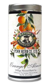 Orange Almond Black Tea, 12 premium tea sachets (Nature's Wonderland)