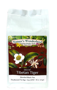 Tibetan Tiger Black Ceylon, Decaf - Organic, 18 tea bags (Nature's Wonderland)