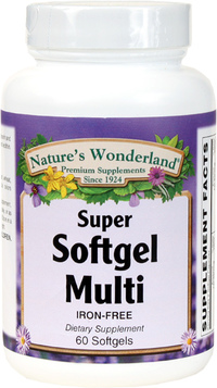 Super Softgel Multivitamin Iron-Free, 60 Softgels (Nature's Wonderland)