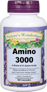 Amino 3000 Capsules, 100 capsules (Nature's Wonderland)