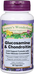 Glucosamine &amp; Chondroitin Capsules, 60 capsules (Nature's Wonderland)