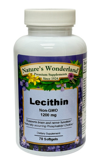 Lecithin - 1200 mg, 70 softgels (Nature's Wonderland)