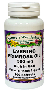 Evening Primrose Oil - 500 mg,  100 Softgels (Nature's Wonderland)