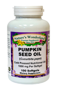 Pumpkin Seed Oil - 1,000 mg, 100 softgels (Nature's Wonderland)