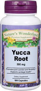 Yucca - 500 mg, 100 capsules (Nature's Wonderland)