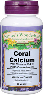 Coral Calcium, 60 Vcaps  (Nature's Wonderland)