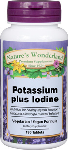 Potassium Plus Iodine, 180 tablets (Nature's Wonderland)