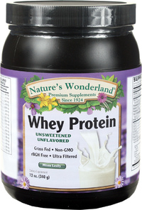 Whey Protein Powder - Unflavored, 12 oz /340 g (Nature's Wonderland)