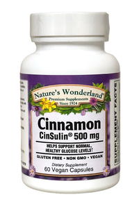 Cinnamon Cinnulin PF&reg; Extract - 250 mg, 60 Vegetarian Capsules (Nature's Wonderland)