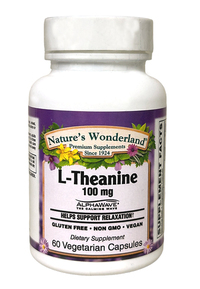 L-Theanine 100 mg, 60 Vegetarian Capsules (Nature's Wonderland)