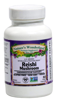 Reishi Mushroom - 500 mg, 60 vegan capsules (Nature's Wonderland)