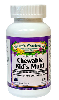 Chewable Kid's Multi - Natural Grape Flavor, 120 chewable tablets (Nature's Wonderland)